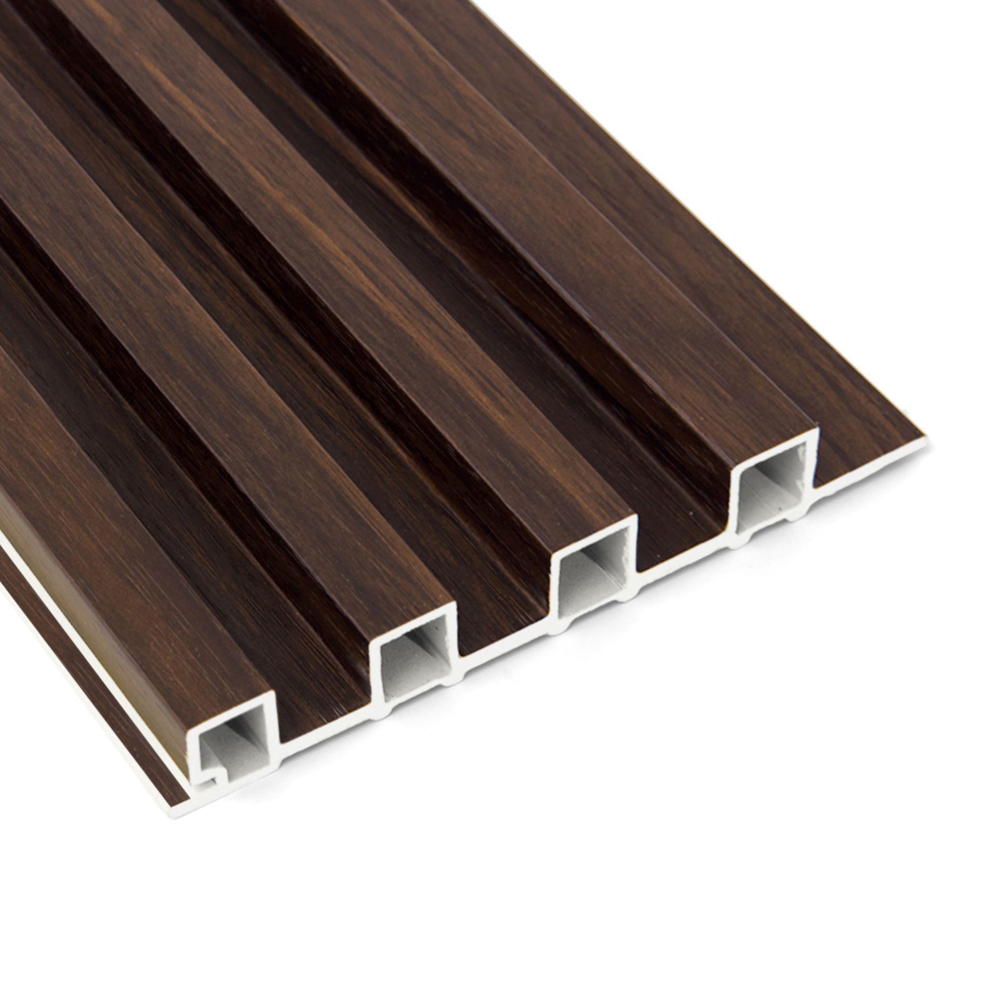 A30006WA08-Art3d Slat Wall Panel for Modern Decor, WPC Acoustic Diffuser Panel, 8-Pack 96 x 6.26 in. 33.38 Sq. Ft,Black Walnut