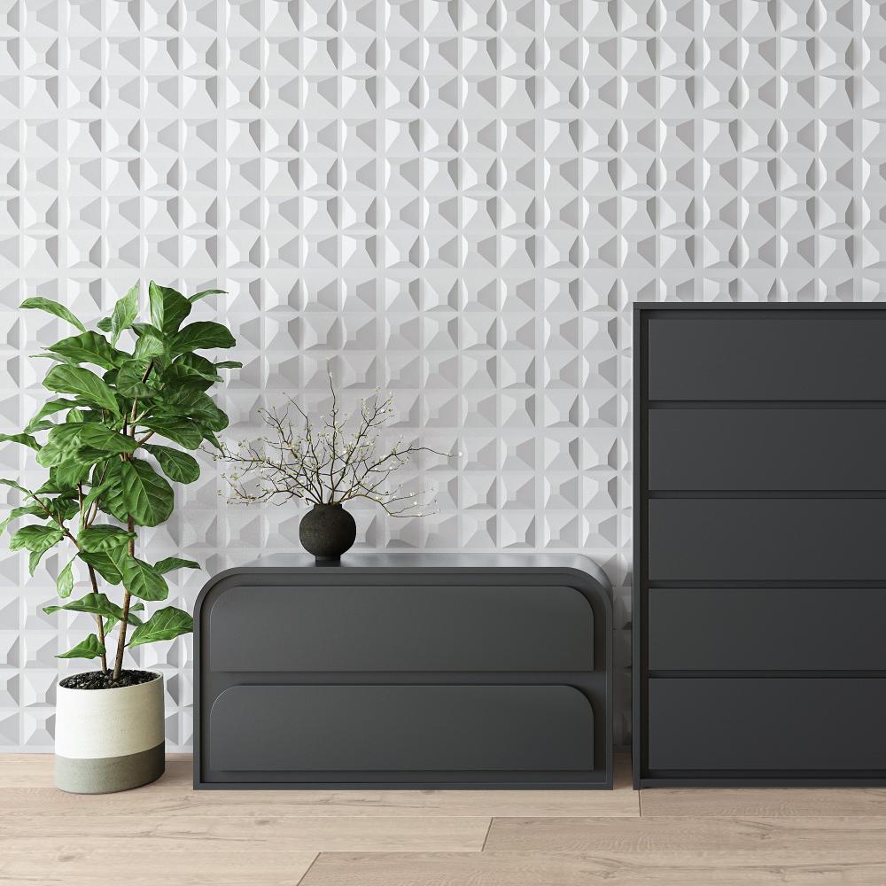 A10019 - Decorative 3D Panels Textured Wall Design Board, 12 Tiles 32 SF