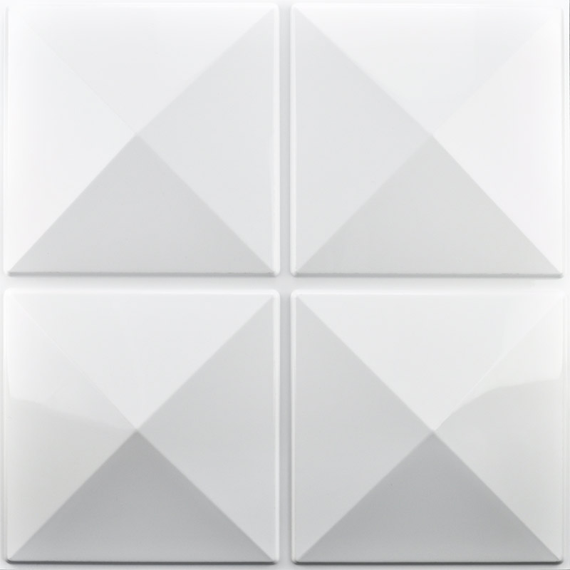 A10007WT12 - Eco 3D Wall Panels Textured Design Board, White, 12 Tiles 32 Sq Ft